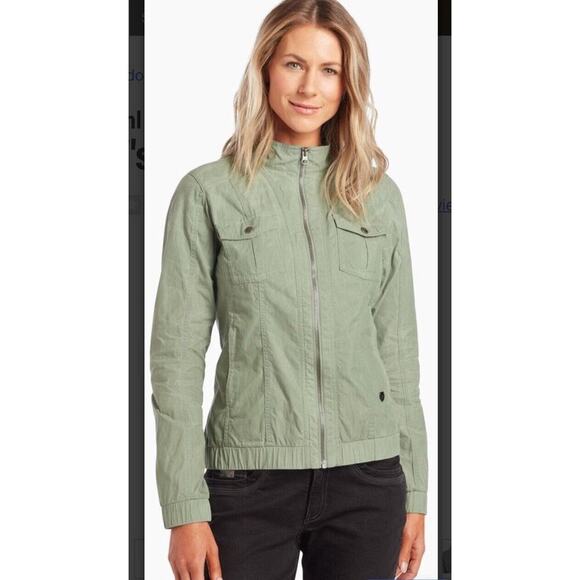 KUHL Women's JoJo’s Jacket Army Green Khaki Outdoor Basic Style Small - Picture 8 of 9
